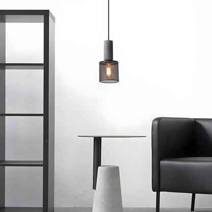 Suspension Shane Moderne aus Beton und Eisen – Industriedesign Lampe
