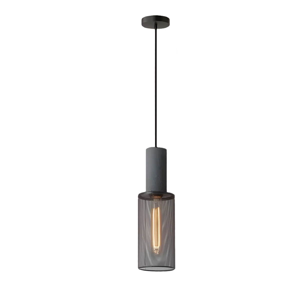 Suspension Shane Moderne aus Beton und Eisen – Industriedesign Lampe