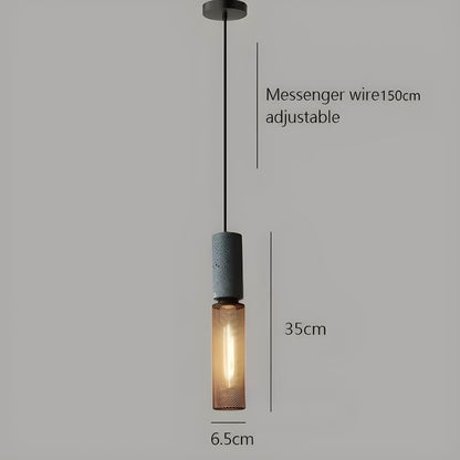 Suspension Shane Moderne aus Beton und Eisen – Industriedesign Lampe