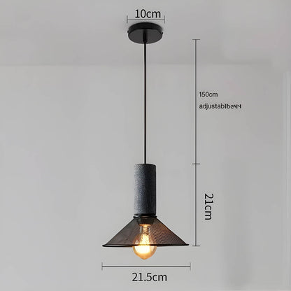 Suspension Shane Moderne aus Beton und Eisen – Industriedesign Lampe