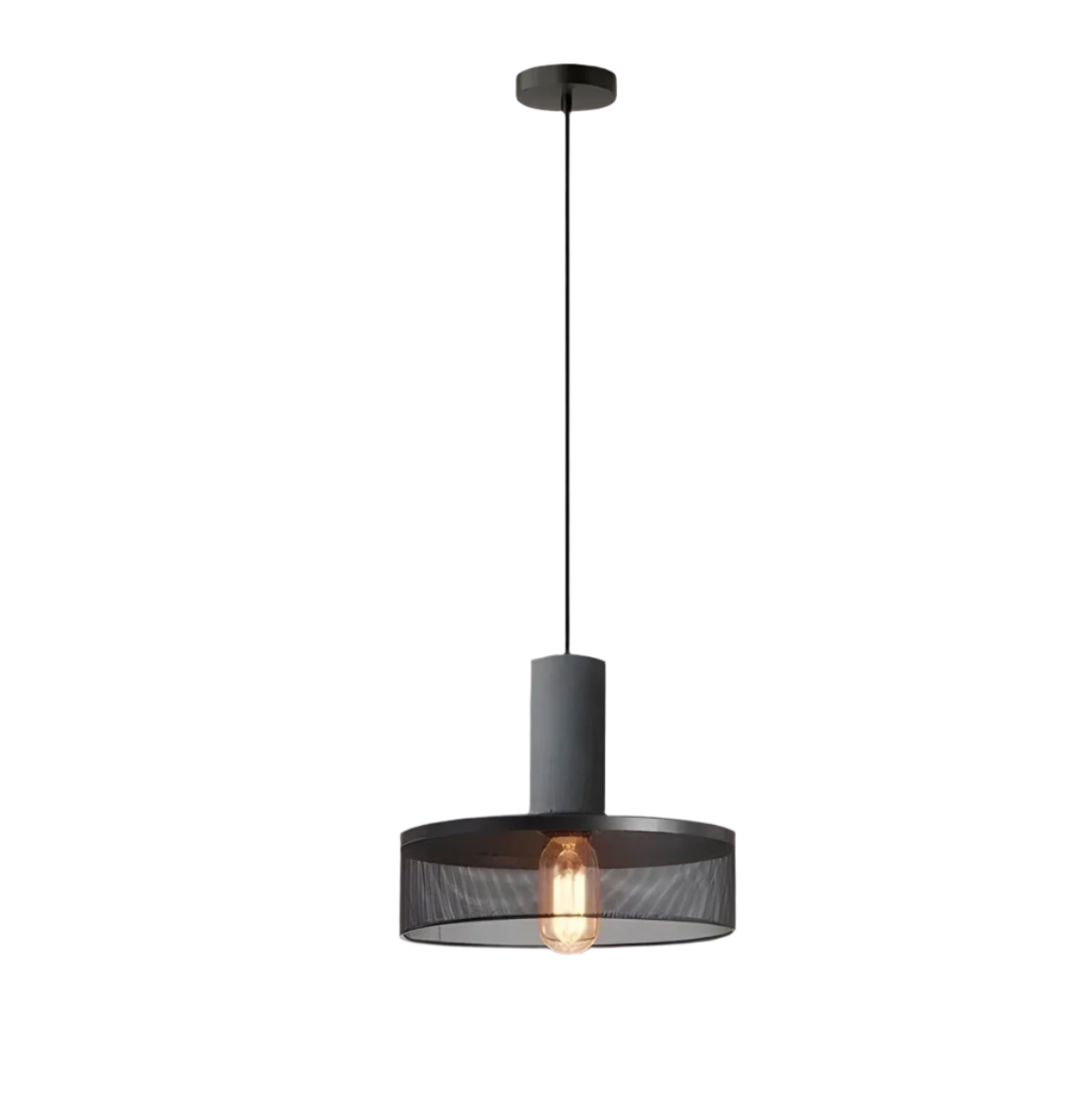 Suspension Shane Moderne aus Beton und Eisen – Industriedesign Lampe