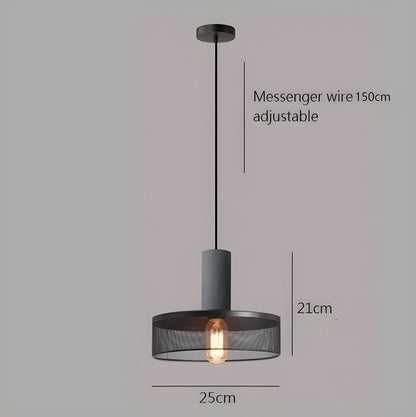 Suspension Shane Moderne aus Beton und Eisen – Industriedesign Lampe