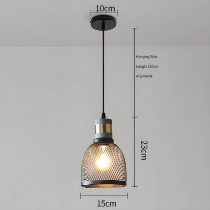Suspension Shane Moderne aus Beton und Eisen – Industriedesign Lampe