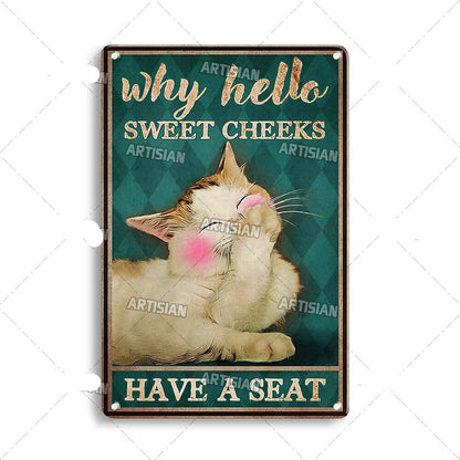 Vintage Cat | Metallposter
