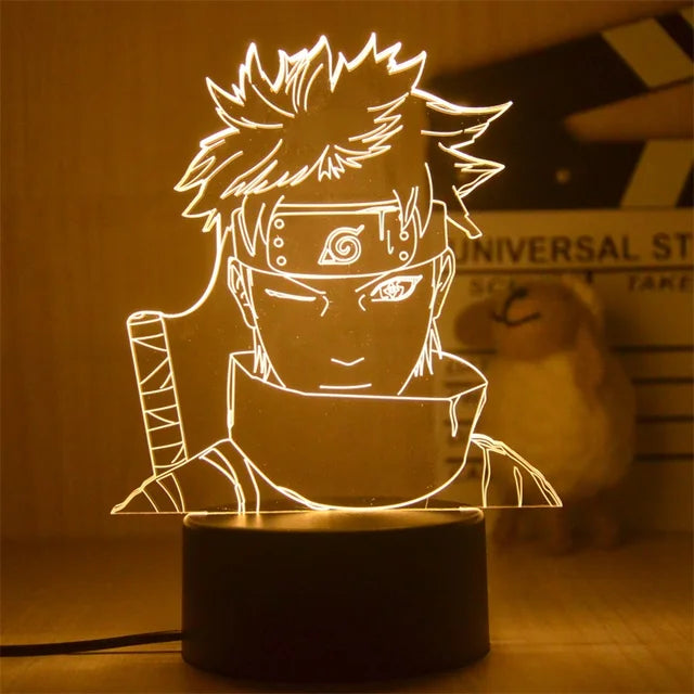 Naruto 3D LED Nachtlampe – Anime Licht mit Kakashi, Sasuke & Naruto