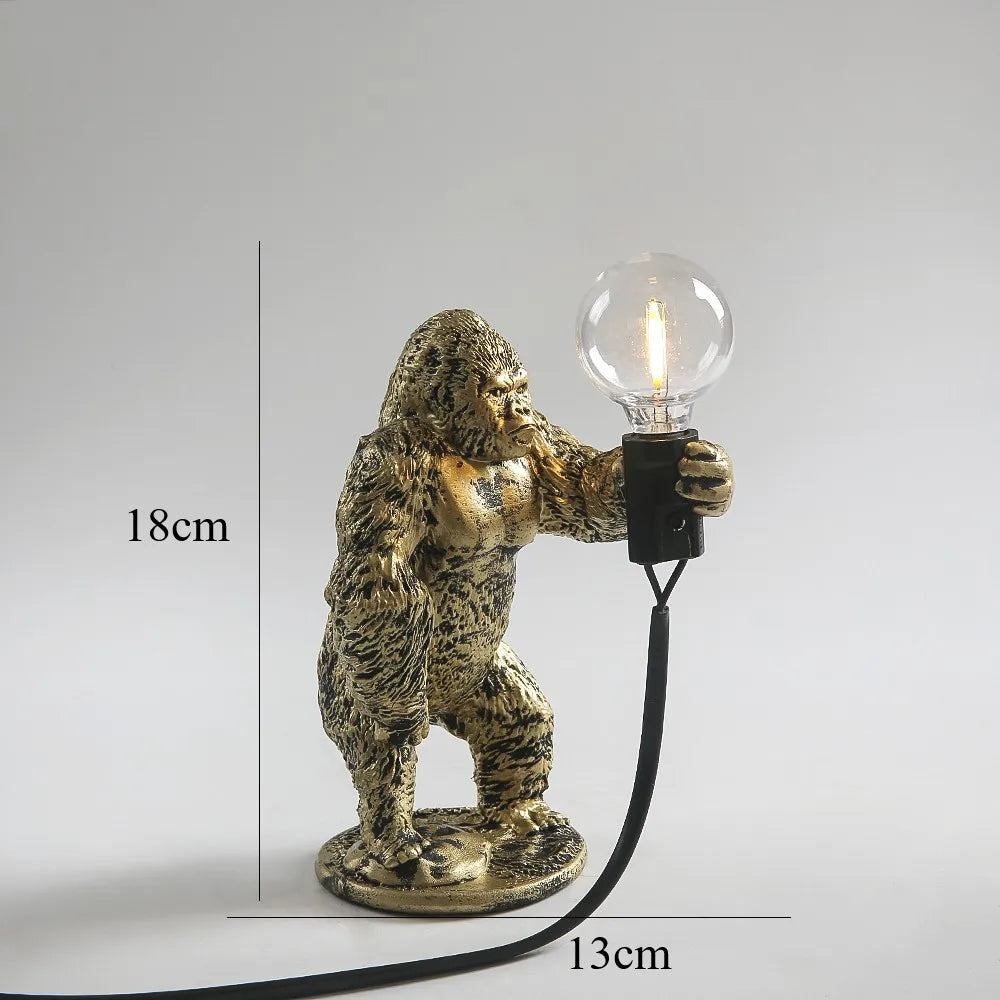 Garduru Gorilla Tischlampe | LED Nachtleuchte | Tierische Tischbeleuchtung für Zuhause