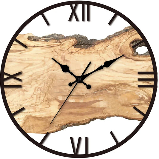 Geräuschlose Wanduhr aus Acryl und Holz