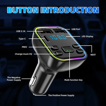 Bluetooth Auto FM-Transmitter mit Schnellladegerät