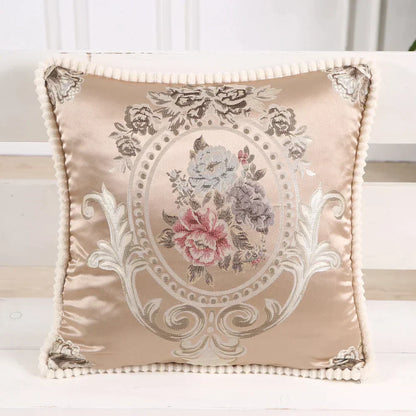 Florentina – Vintage Jacquard Kissenbezug mit europäischem Spiegelmuster