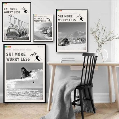 Ski More Worry Less Poster Kollektion