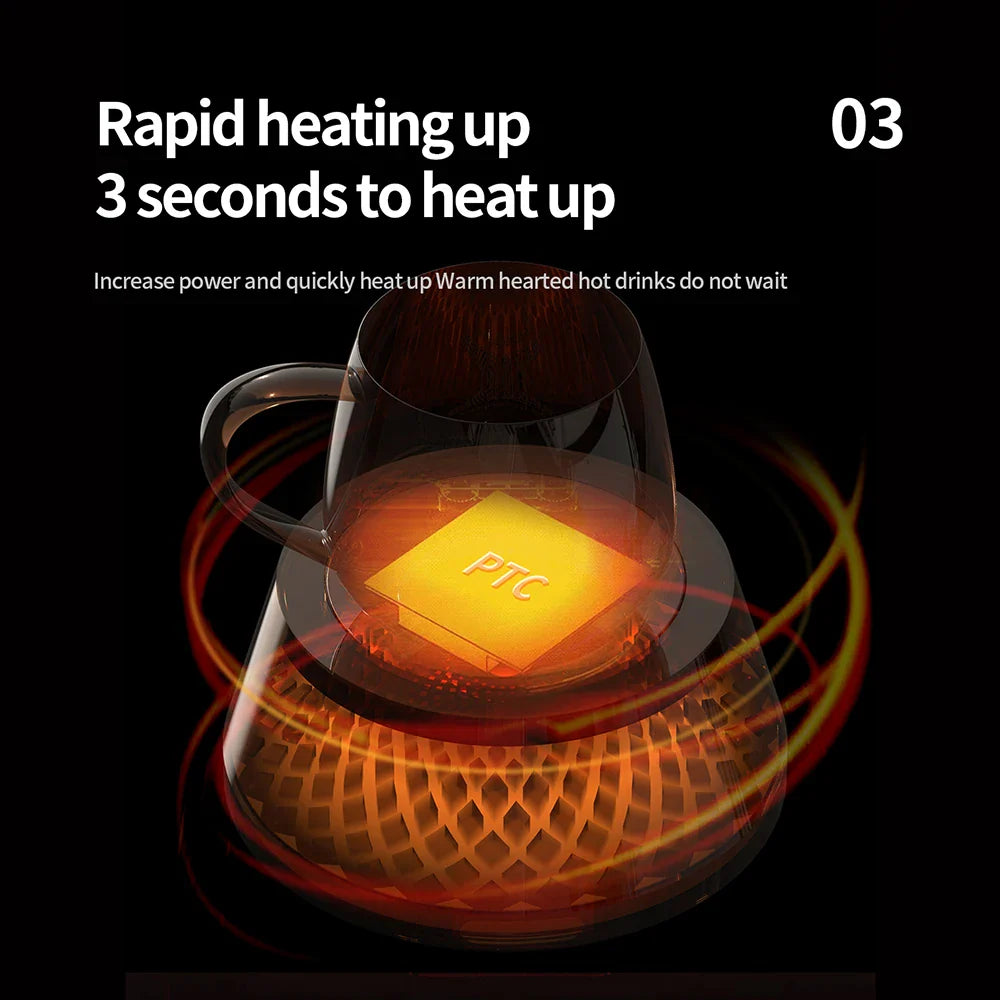 Royaleva USB Kaffeetassenwärmer – 4 Temperatureinstellungen, thermostatischer Untersetzer für Zuhause und Büro