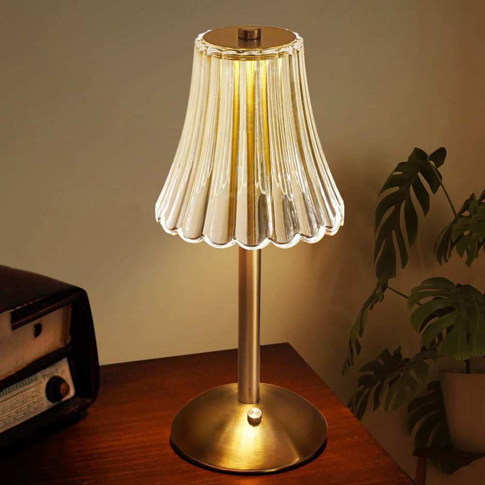 Garduru Elegante Kristall-Tischlampe | Goldenes Design | Stimmungsvolle Beleuchtung