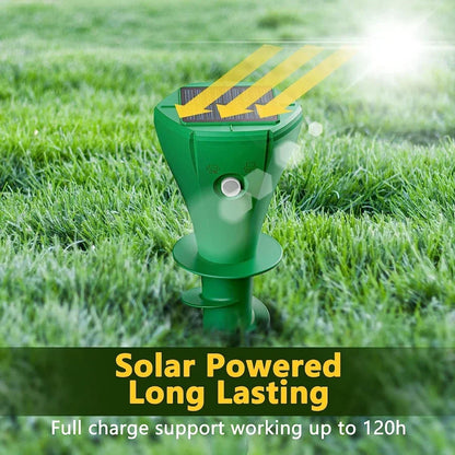 Garduru MOLE REPELLER – Solarbetriebener Maulwurfschreck mit 3 Vibrationsmodi & IP65 für effektiven Gartenschutz