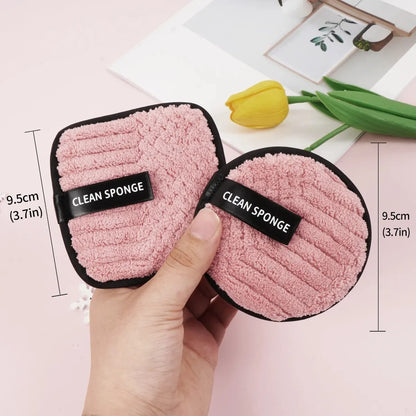 10 Stück Makeup-Entferner Mikrofasern Baumwollpads – Wiederverwendbares & Waschbares Hautpflegewerkzeug