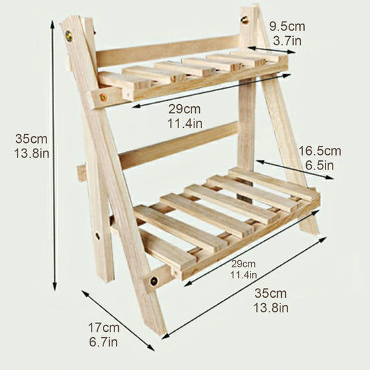 Holz Double-Layer Klappregal