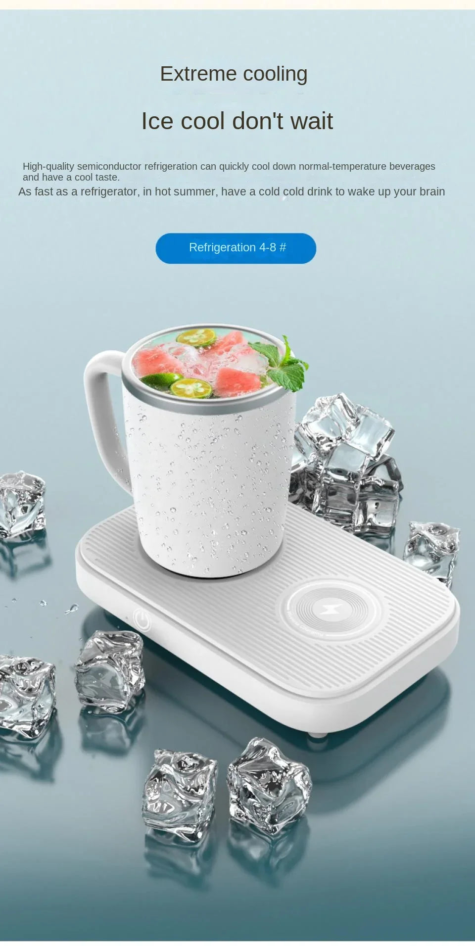 Royaleva Heiße und Kalte Tasse Thermostat Pad mit Drahtloser Ladung – 3-in-1 Untersetzer für Zuhause & Büro