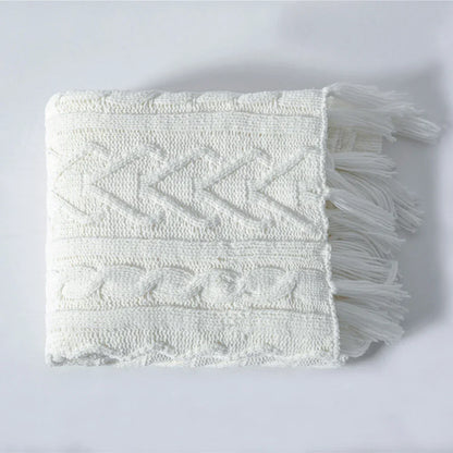Garduru - Weiche Chenille-Strickdecke für Bett und Sofa