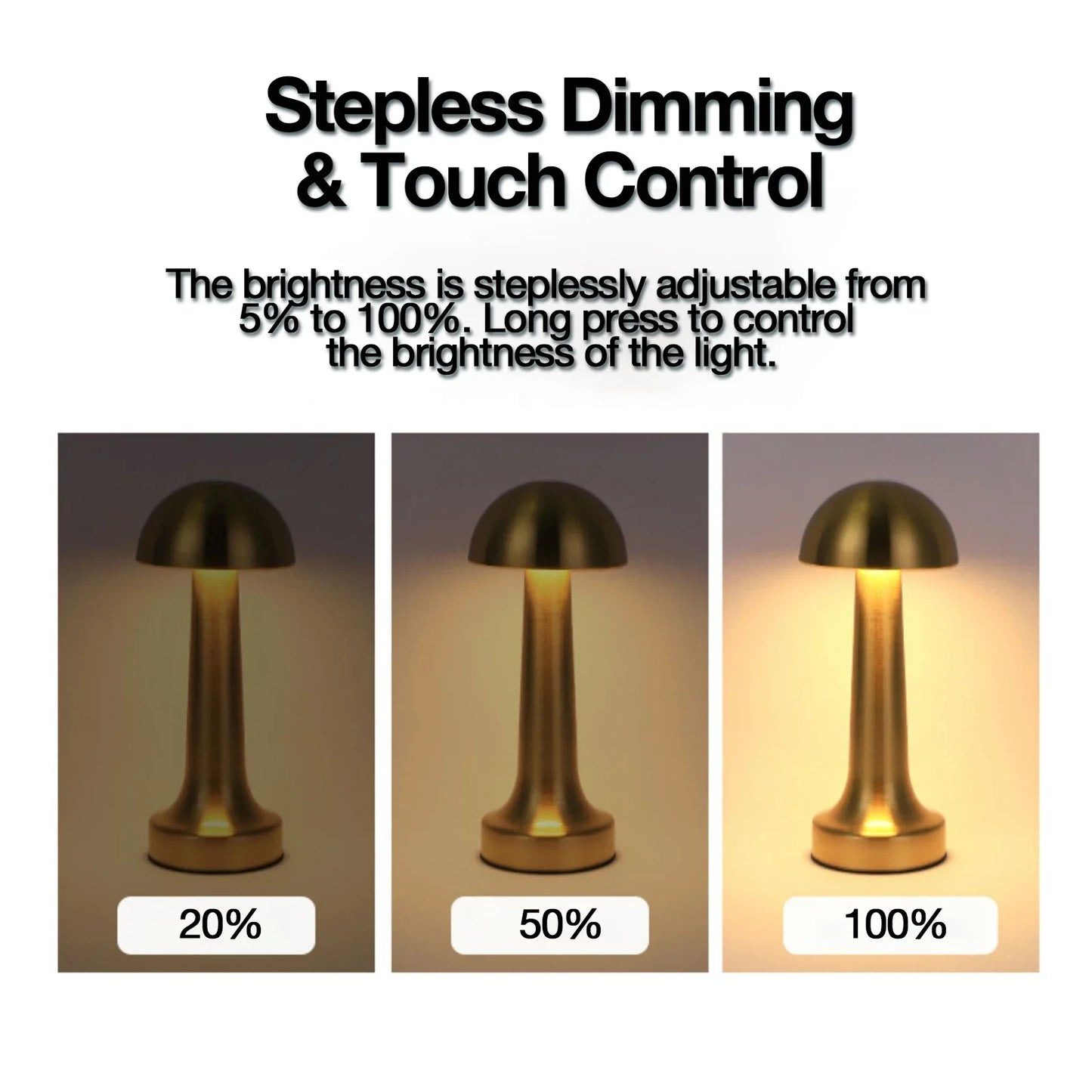 Bar Stil Retro Tischlampe - Touch Sensor Wiederaufladbare LED Lampe für Schlafzimmer