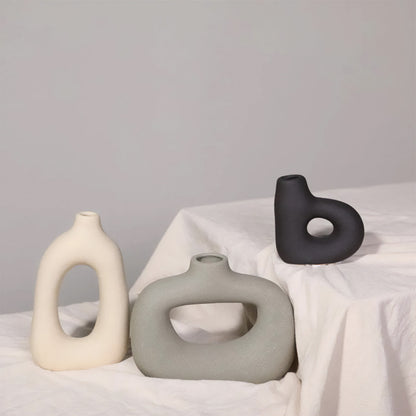 Frosted Vase Collection - Keramischer Tischvase, Neuer Klassiker / Post-Modern Stil, Heim-Büro Dekoration