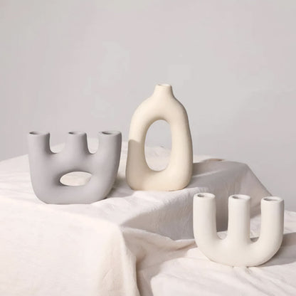 Frosted Vase Collection - Keramischer Tischvase, Neuer Klassiker / Post-Modern Stil, Heim-Büro Dekoration