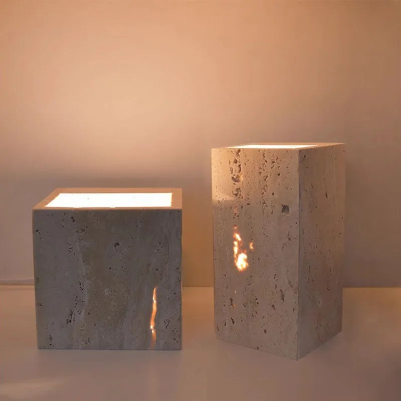 Wandleuchte Travertinstein LED Auf Ab