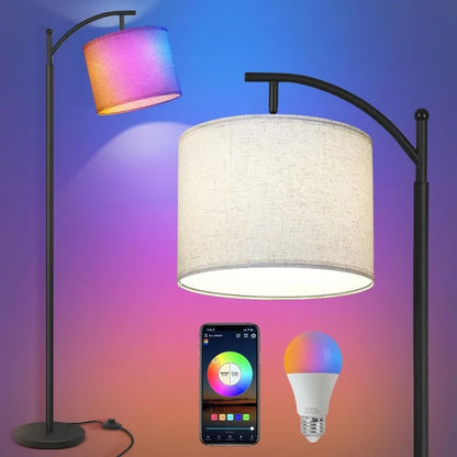 Arc Stehlampe mit Fernbedienung - Einstellbare Helligkeit & Farbtemperature für Zuhause