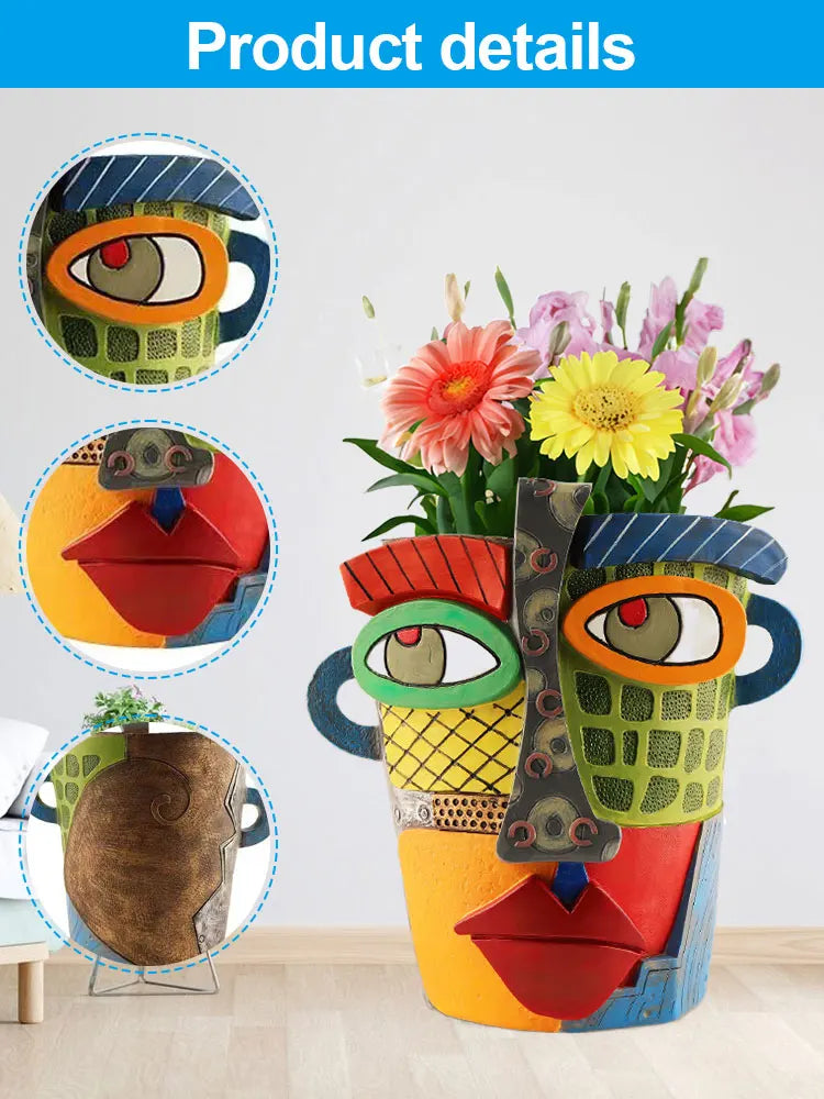 Bunter Gesichts-Blumentopf – Kreative Deko für Zuhause und Garten