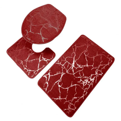 Garduru Druck Toilettenteppich Set im eleganten Marmor-Stil