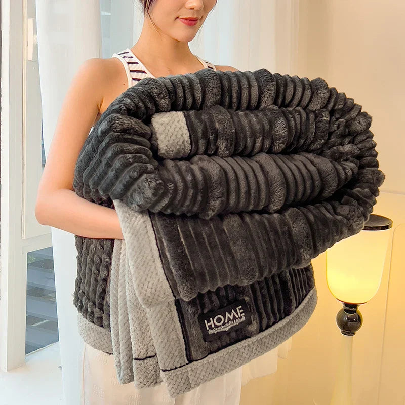 Garduru – Plüsch- und Flauschdecke aus dicker Wolle für Komfort zu Hause