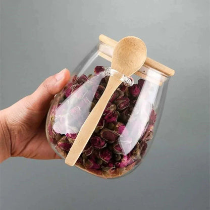 Luftdichter Glasbehälter für Zucker, Tee und Kaffee – Hochwertiges Glas mit hermetischem Deckel für Frische