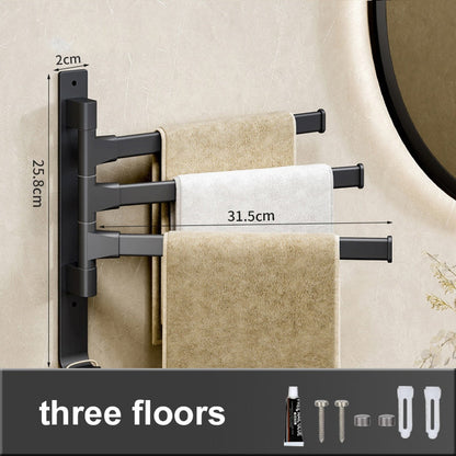 Wandmontierter, drehbarer Handtuchhalter - selbstklebend, bohrfrei