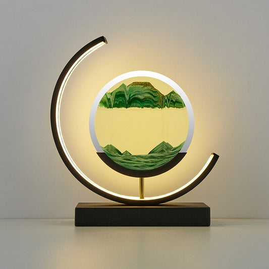 Lampe Art Sand Dynamisch 3D – Tisch LED Entspannend mit Effekt Naturlandschaft