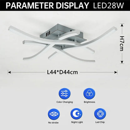 LED Deckenlampe Modern 3-Farben Dimmbare Deckenleuchte