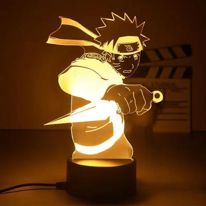 Naruto 3D LED Nachtlampe – Anime Licht mit Kakashi, Sasuke & Naruto