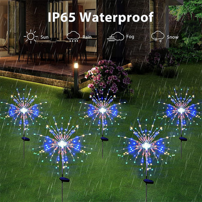 Solar-Feuerwerk-LED-Gartenlampe - Löwenzahn-Design