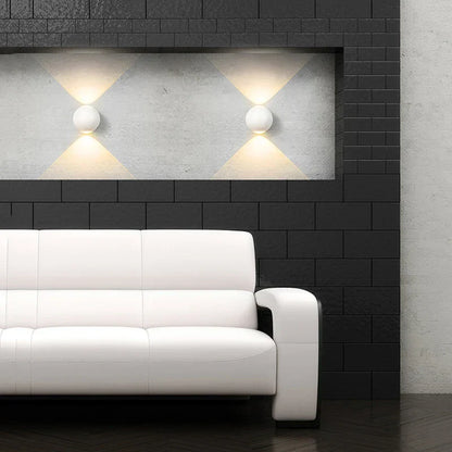 LED-Wandleuchte aus Aluminium – Modernes Design Kugel IP65