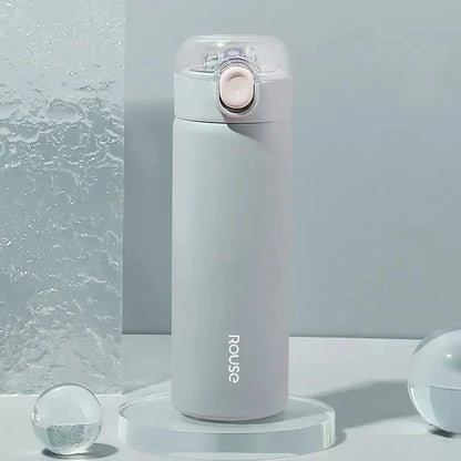 380ml Edelstahl Vakuumflasche mit Strohhalm Mädchen Thermos