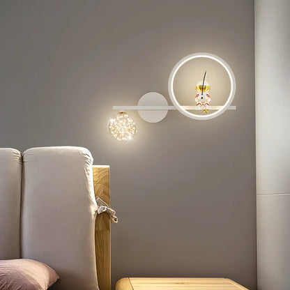 Home Decor Sternprojektor Wandleuchte LED Metallkörper Weltraumstil Kinder Wandleuchte Licht Harz Astronaut Kinderzimmer Modern Lustres