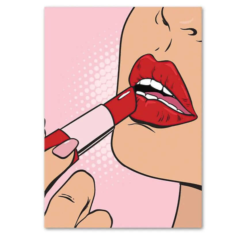 Vintage Rote Lippenstift Premium Poster