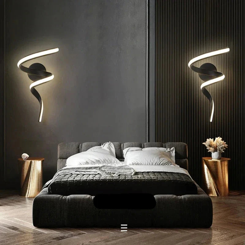 Spiral Minimalistische LED Wandlampe