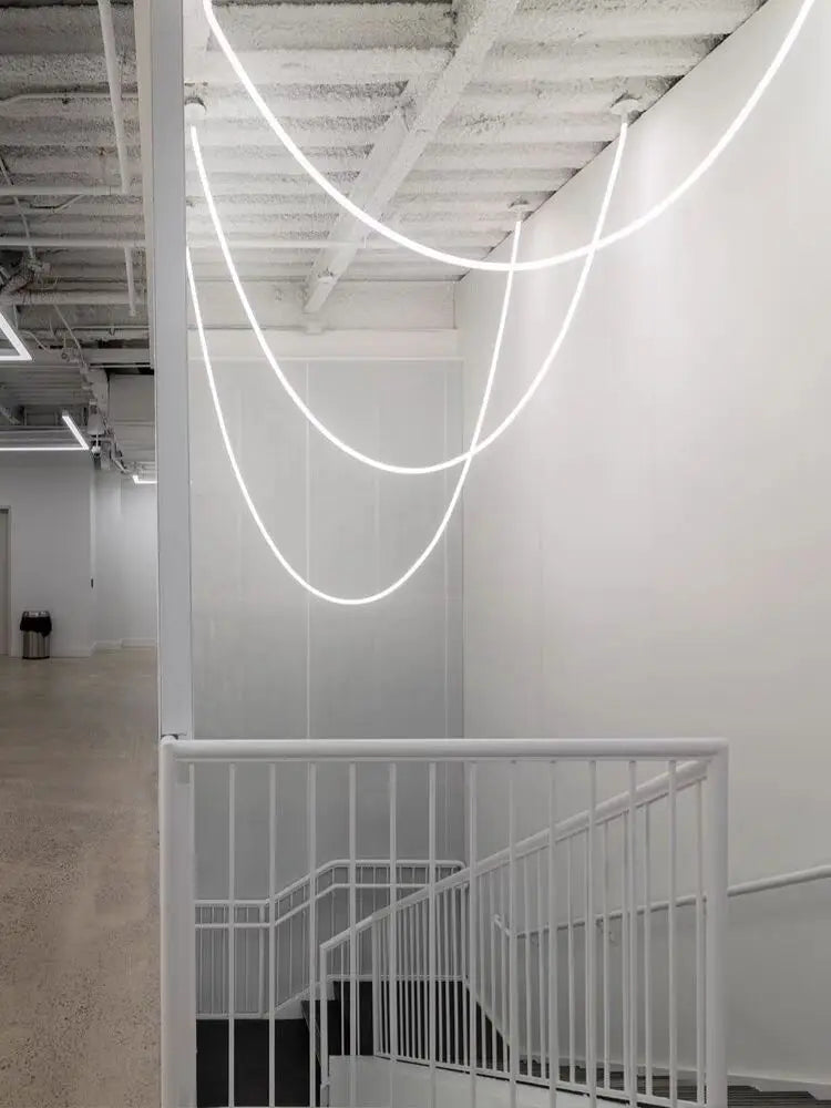 Minimalistisches Linienkunst-Design Kronleuchter Wohnzimmer Esszimmer Dekoration Kronleuchter Flur LED-Beleuchtung