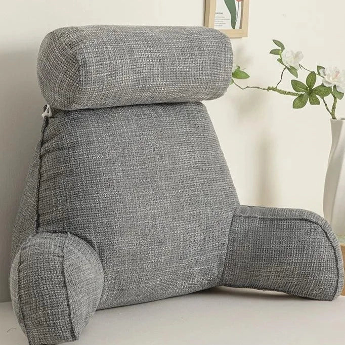 Deluxe Rückenstütz-Kissen – Ergonomische Unterstützung mit verstellbarem Kopfteil & waschbarem Bezug