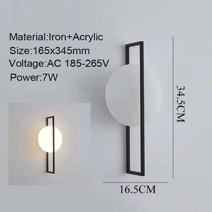 Moderne einfache Art Deco Wiederbelebung Wandlampe