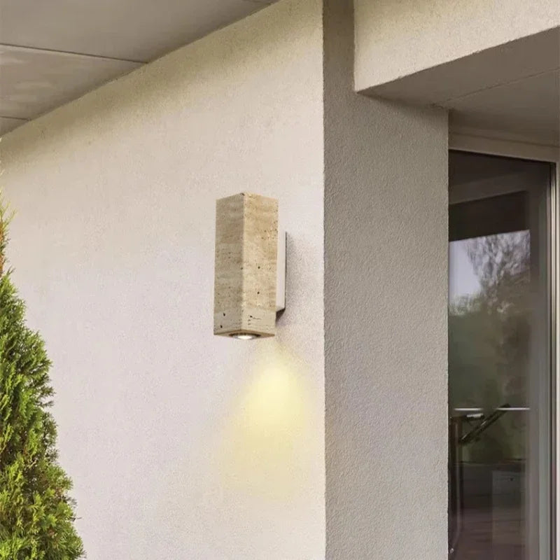 Stein Wandlicht mit natürlichem Travertin-Design