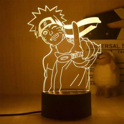 Naruto 3D LED Nachtlampe – Anime Licht mit Kakashi, Sasuke & Naruto