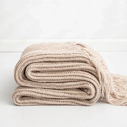 Garduru - Weiche Chenille-Strickdecke für Bett und Sofa