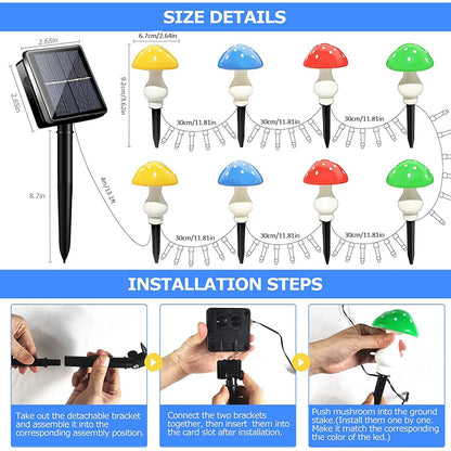 LED Solar Pilzleuchten