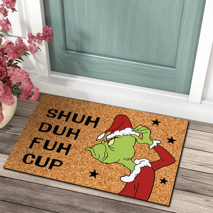 Weihnachtliche Türmatte mit Grinch-Design – Fröhlicher Empfang für die Feiertage