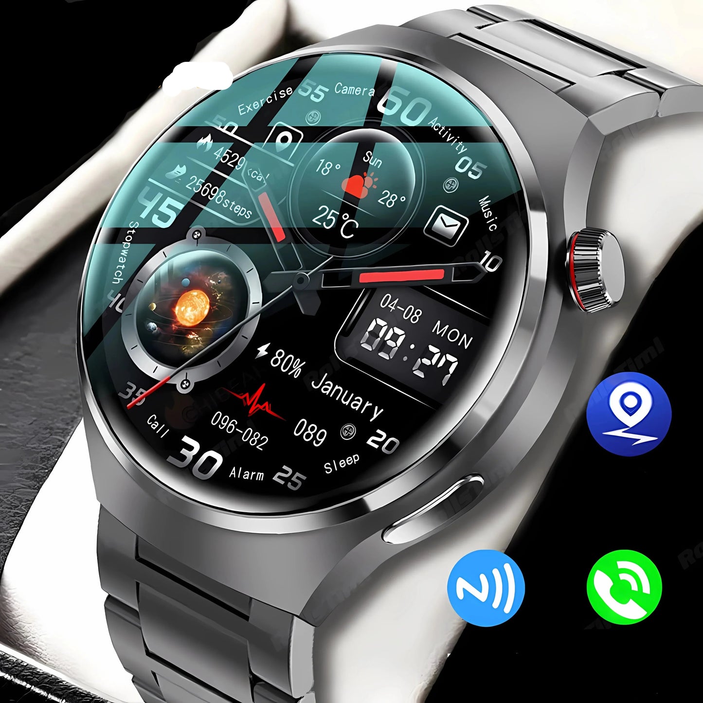 Smartwatch mit GPS und Gesundheitsmonitor | LuxeWatch