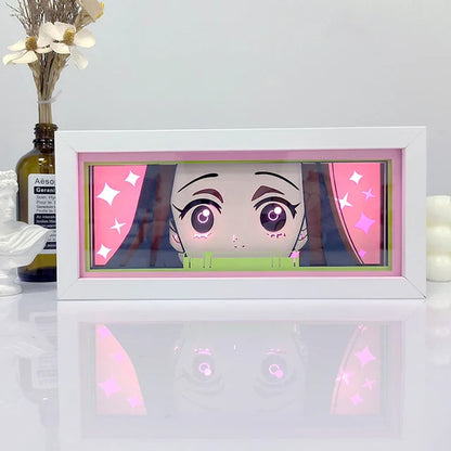 Anime 3D LED Lichtbox – Dragon Ball-inspirierte Papierschnitt-Nachtlampe mit Fernbedienung